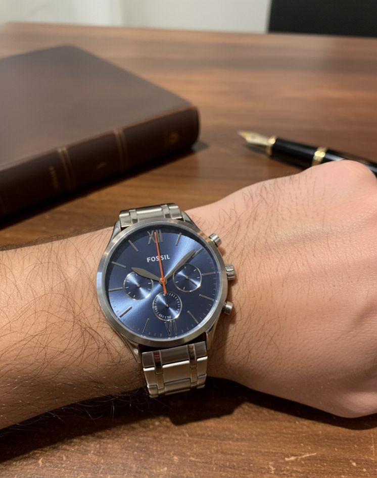 FOSSIL RELOJ GRIS-AZUL HOMBRE