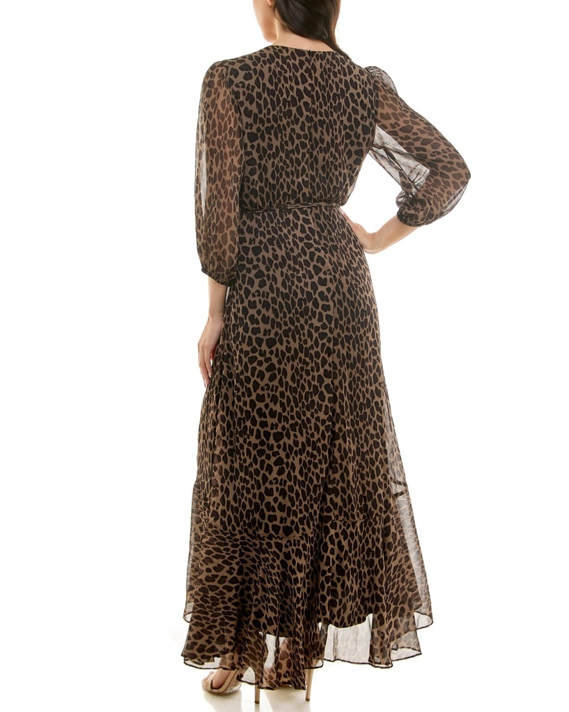 MAISON TARA VESTIDO TIGRIADO LARGO