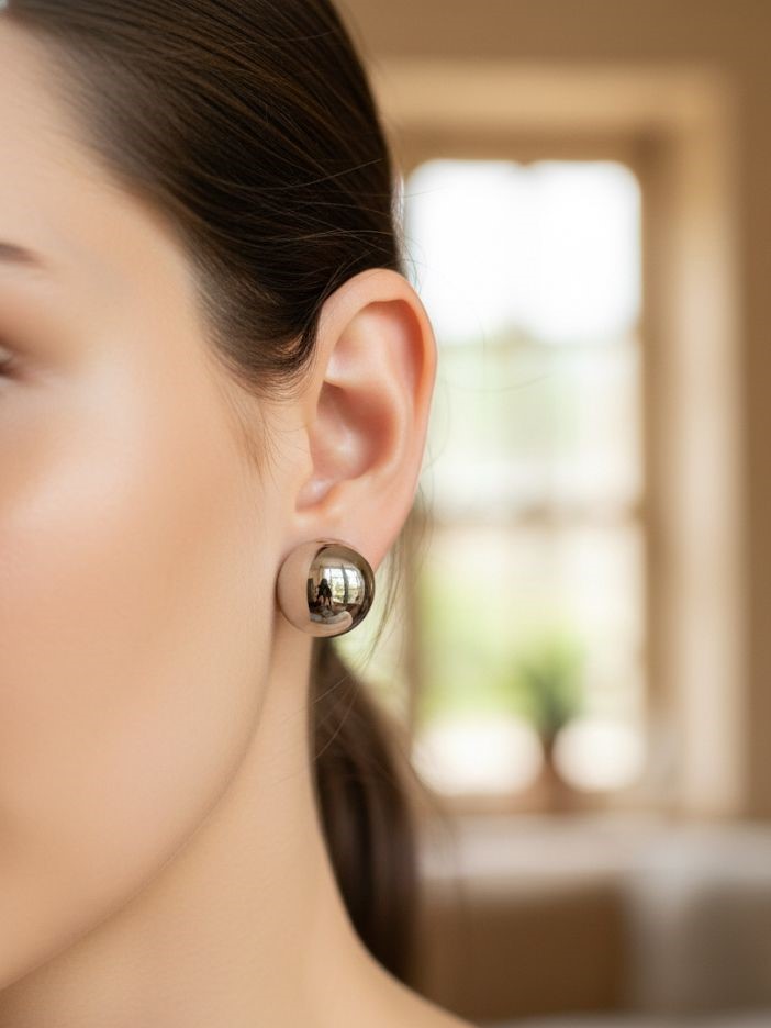 ARETES ENCHAPE DORADO MED.