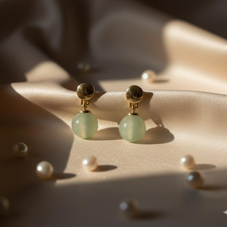 ARETES ENCHAPE PERLAS COLORES