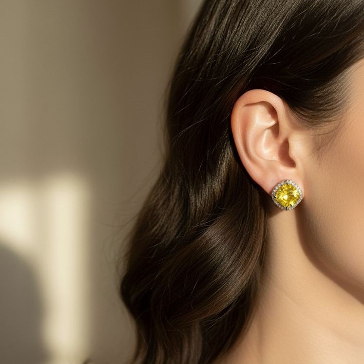 ARETES ENCHAPE PERLA CUADRA COLORES