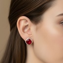 ARETES ENCHAPE PERLA CUADRA COLORES