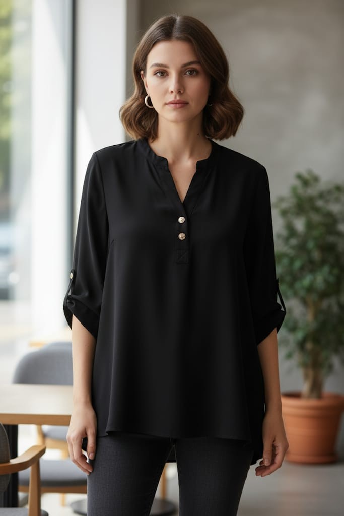 CATHERINE BLUSA MUJER NEGRO MC600657