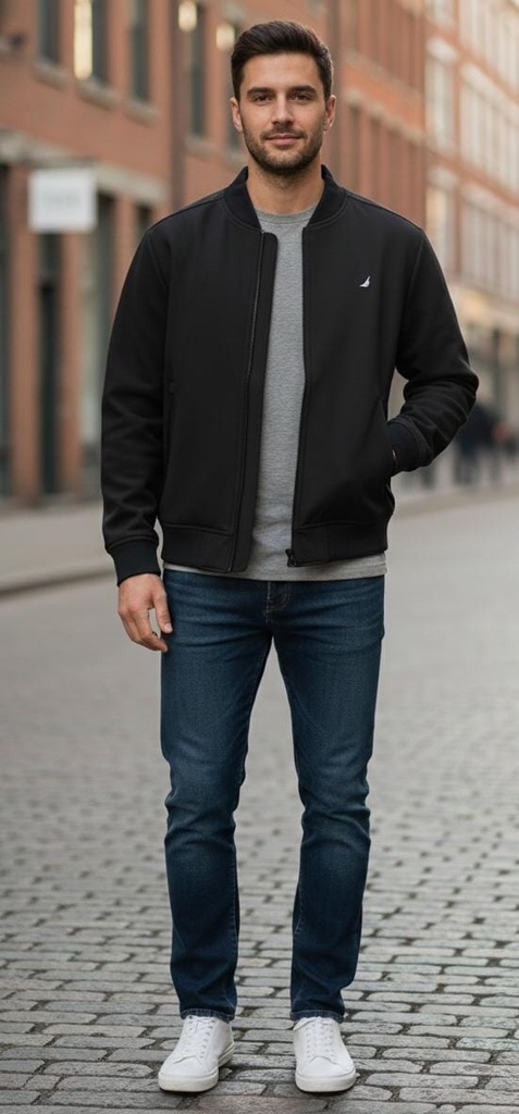 NAUTICA CHUMPA NEGRO HOMBRE