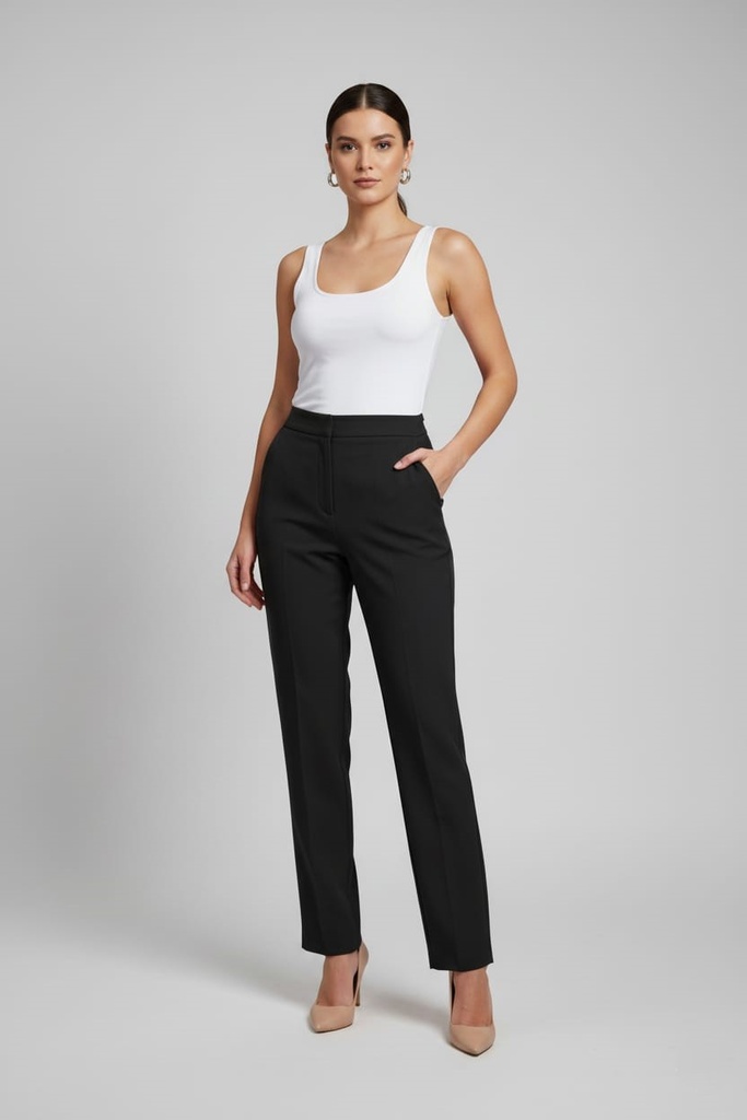 LOVE TREE PANTALON NEGRO TELA MUJER
