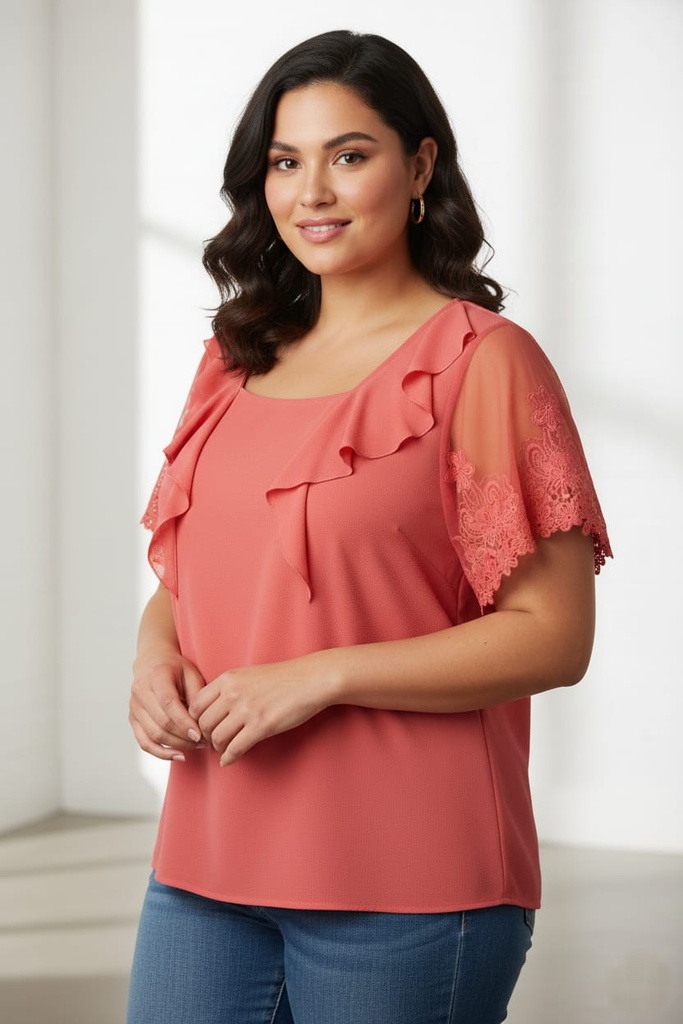 ESPRESS BLUSA MUJER CORAL 6932