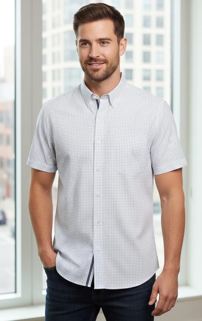 BANANA CAMISA HOMBRE BLANCO PNTS 711025