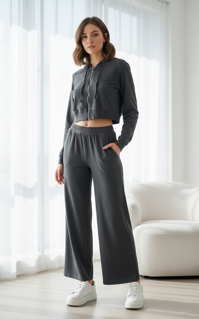 AMBIANCE SET SUETER-PANT. GRIS 2PZS