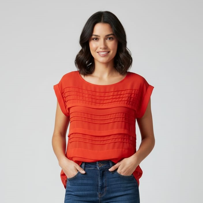 SIONI BLUSA MUJER ROJO 7401300R