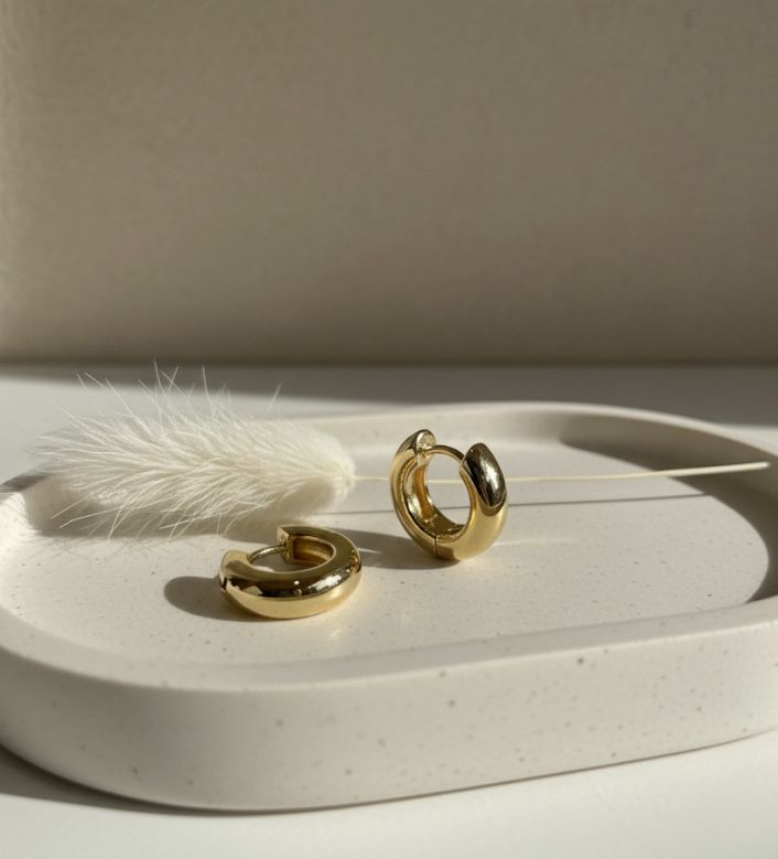 ARGOLLA ENCHAPE DORADO REDONDO