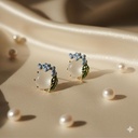 ARETES ENCHAPE PERLAS COLORS FLRS