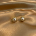 ARETES PERLA B/ DORADO 5MM