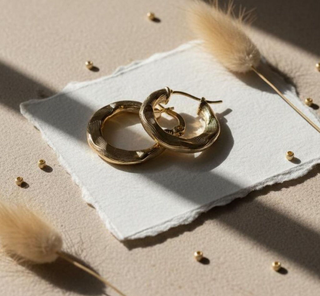 ARETES ARGOLLA PEQUE. ENCHAPE