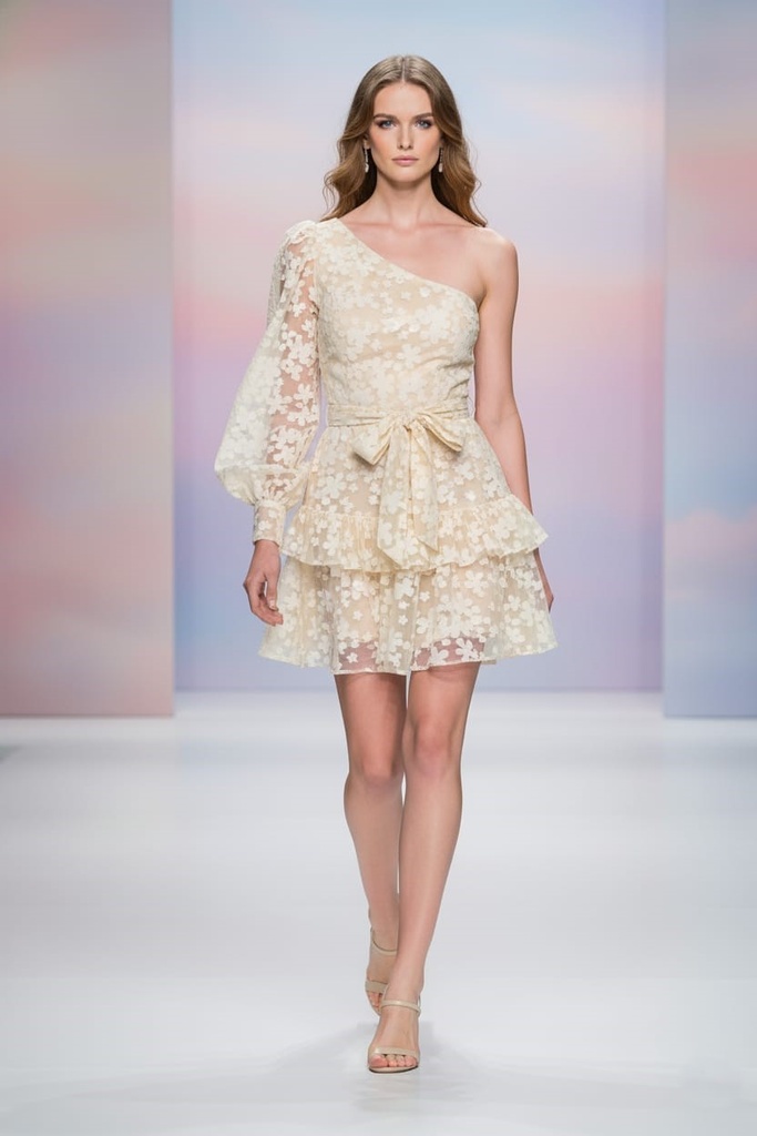 BIGHIT VESTIDO CREMA MUJER