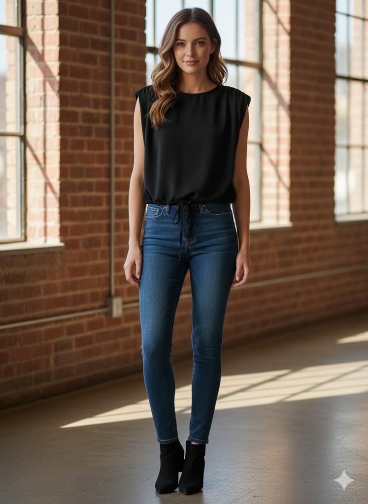 HYFVE BLUSA NEGRO MUJER HF23A674