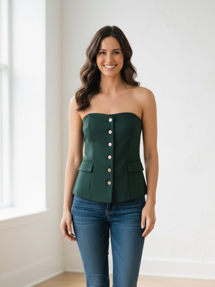 HYFVE CHALECO VERDE OLIVO MUJER HF23G366V