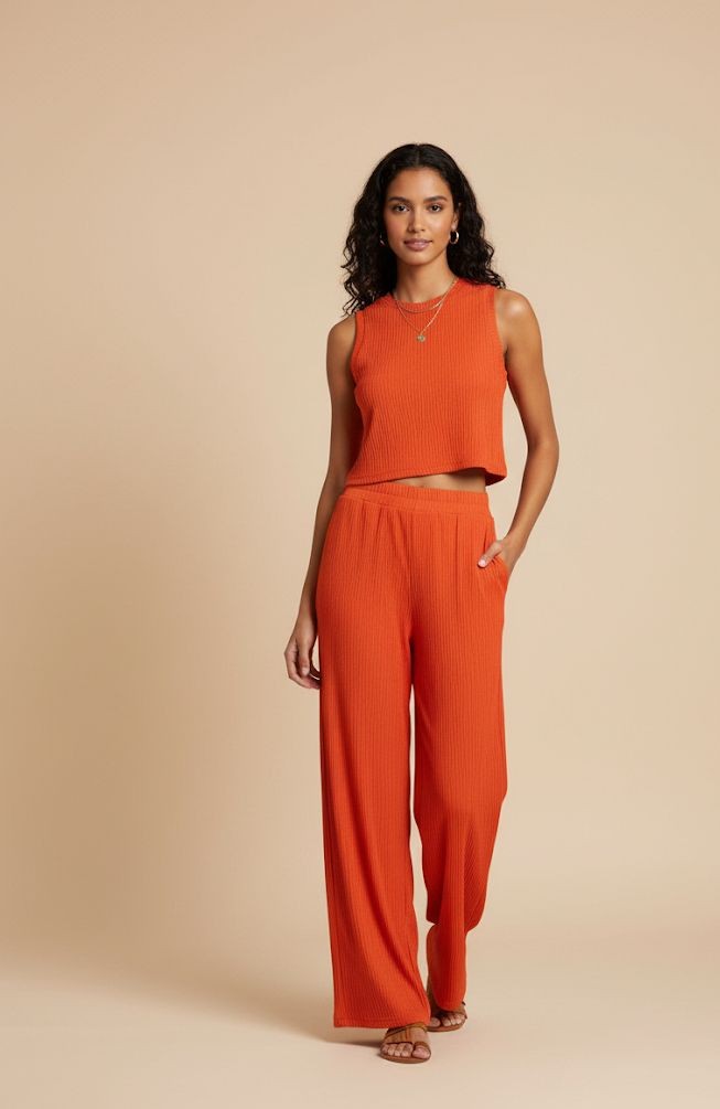 LOVE BLUSA-PANTALON NARANJA 2PZS IRIS1SNA