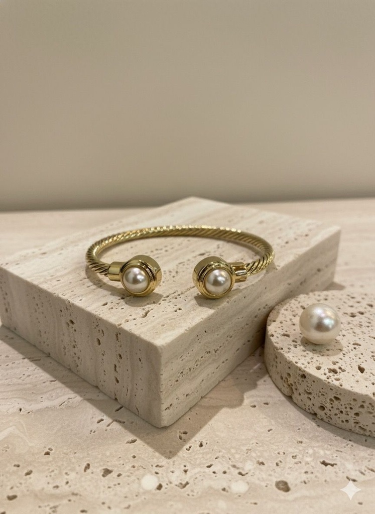 PULCERA ENCHAPE DORADA PERLA