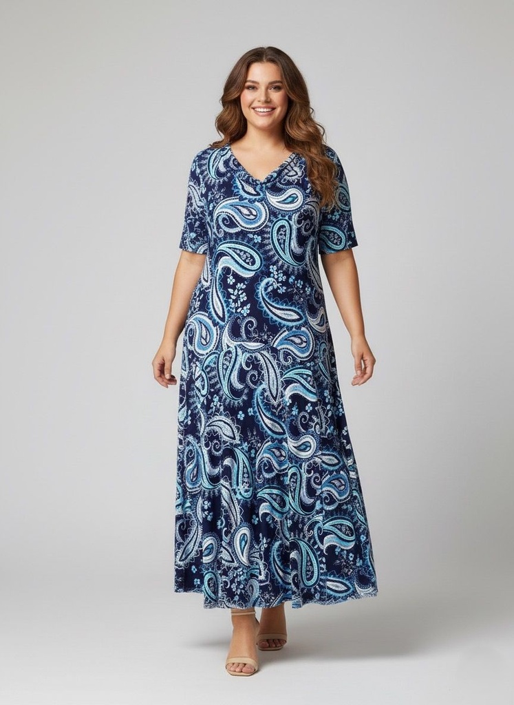 ROBBIE BEE VESTIDO MUJER AZUL M-FLRS