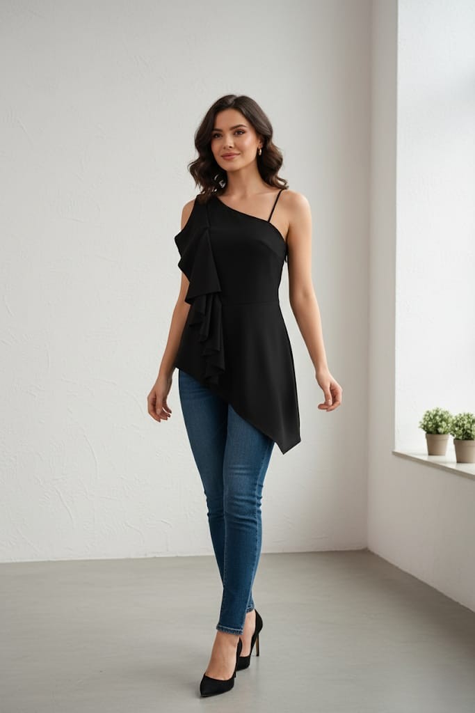 KLAXONS BLUSA MUJER NEGRO T6543