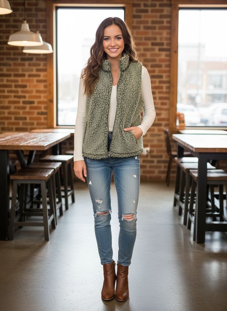 LOVE TREE CHALECO MUJER VERDE-BLC