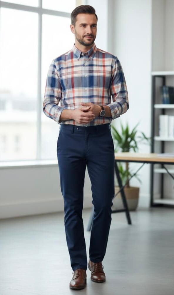 NAUTICA CAMISA GRIS-ROJO-AZUL-BLC