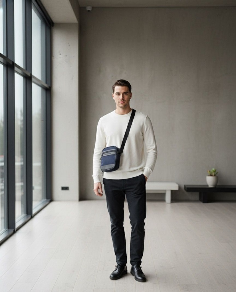 TOMMY CARTERA HOMBRE AZUL