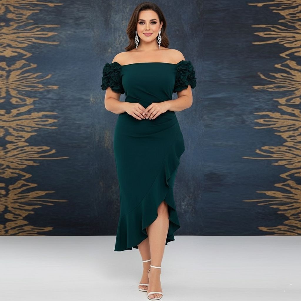 XSCAPE VESTIDO VERDE OSCURO MUJER 5997XA