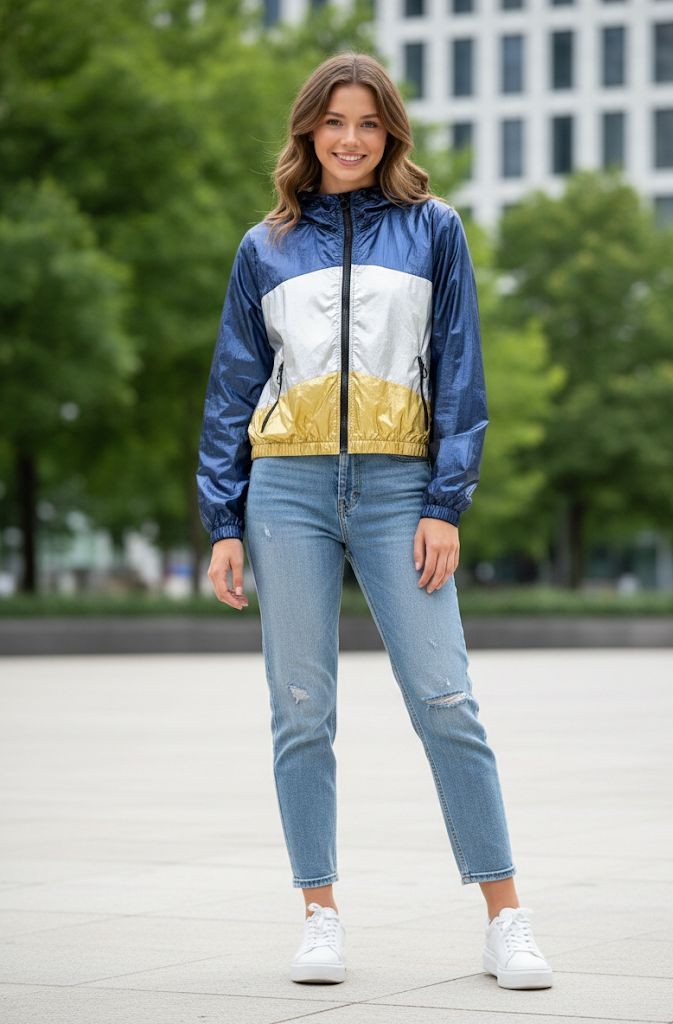 SWEETRAIN CHUMPA MUJER AZUL-GRIS J64481