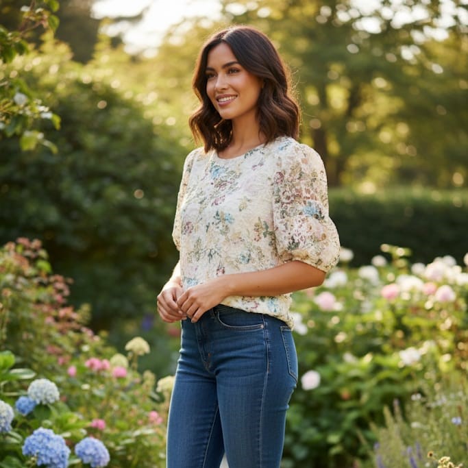 NANETTE BLUSA BLONDA BLC-FLRS COLORES NW4R17SH1