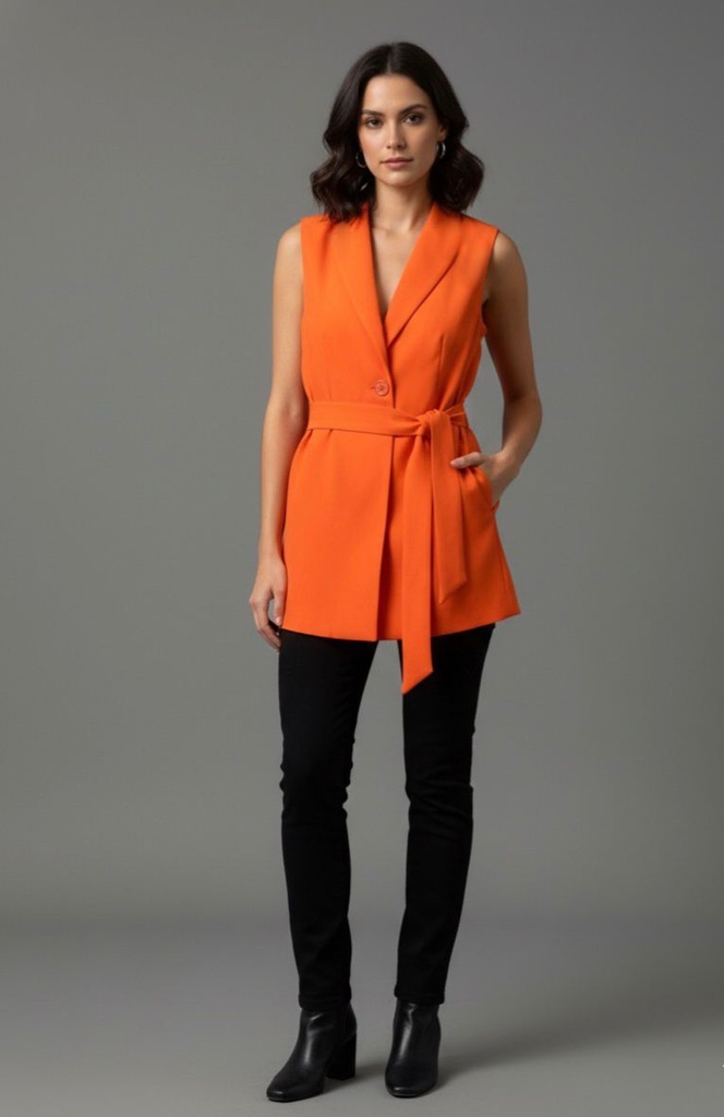 MICHEL CHALECO ANARANJADO-FAJA 70808N