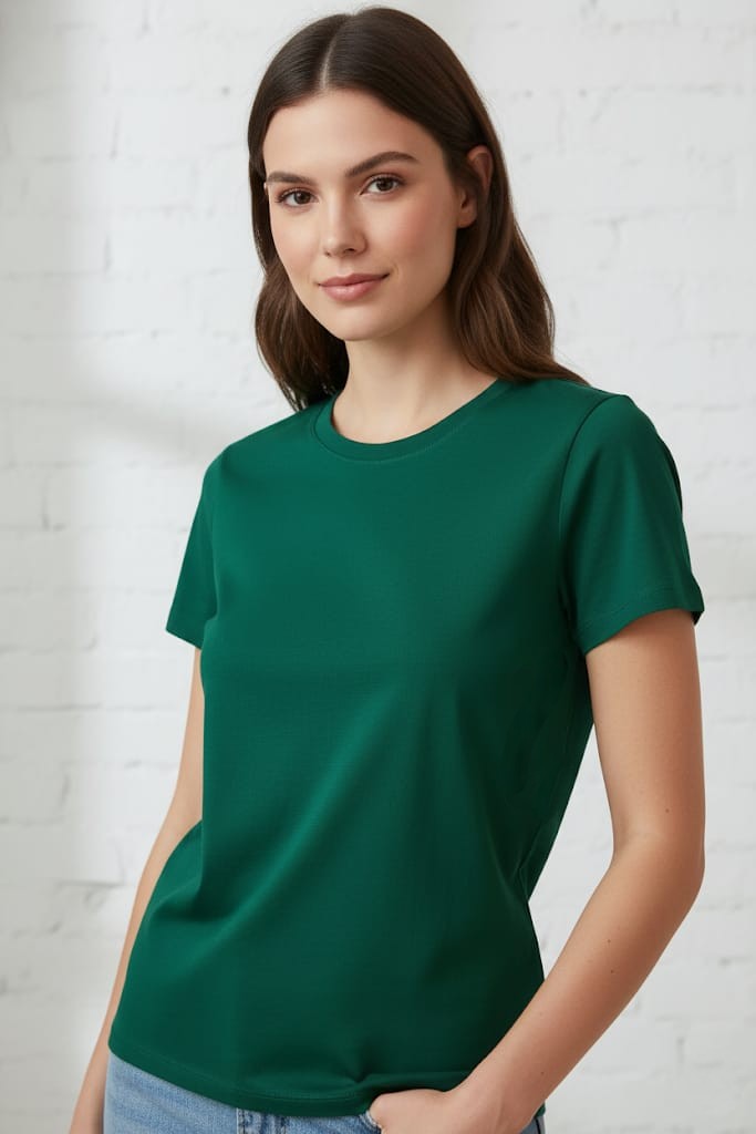 GAP CAMISETA C.V VERDE OSCURO MUJER 753783