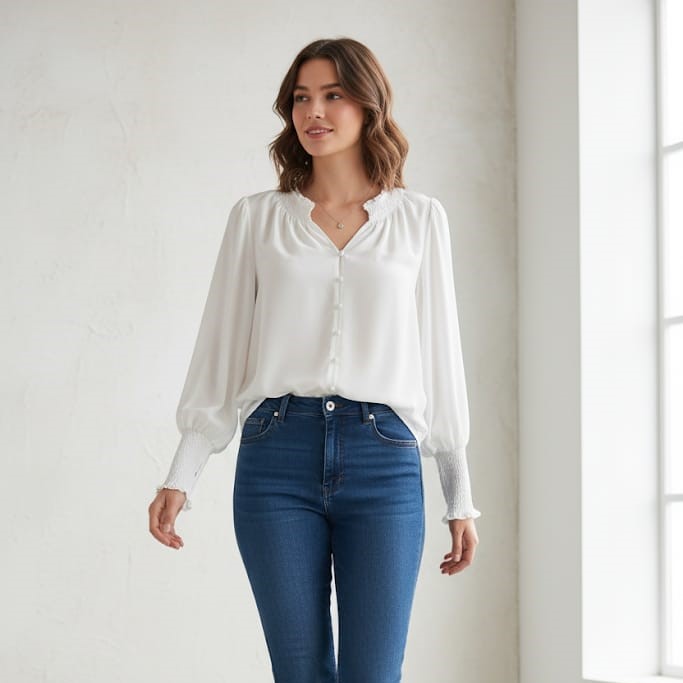 ZAC RACHEL BLUSA BLANCO ST81LM55G