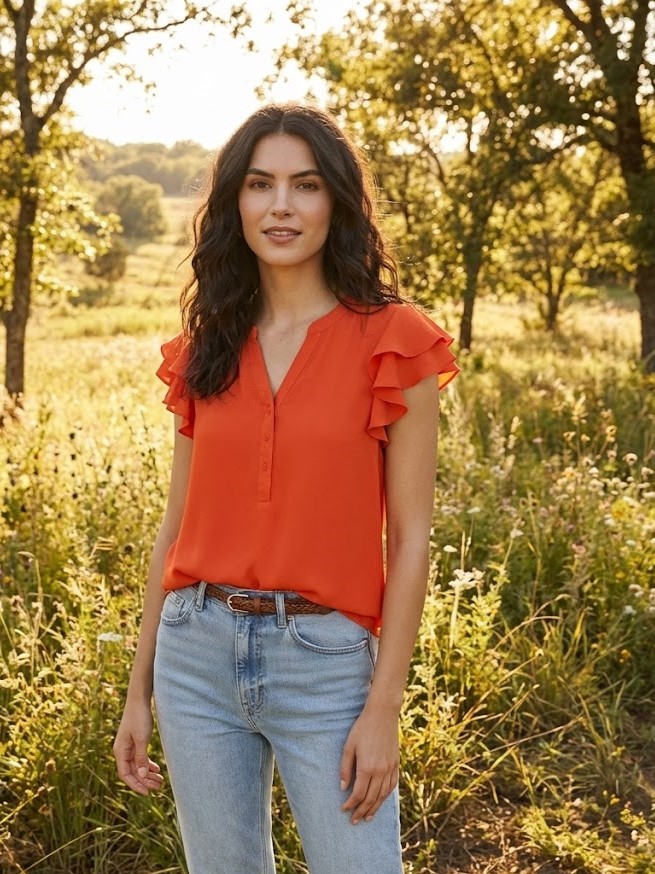 ZAC&RACHEL BLUSA NARANJA MUJER ST81LMWV1