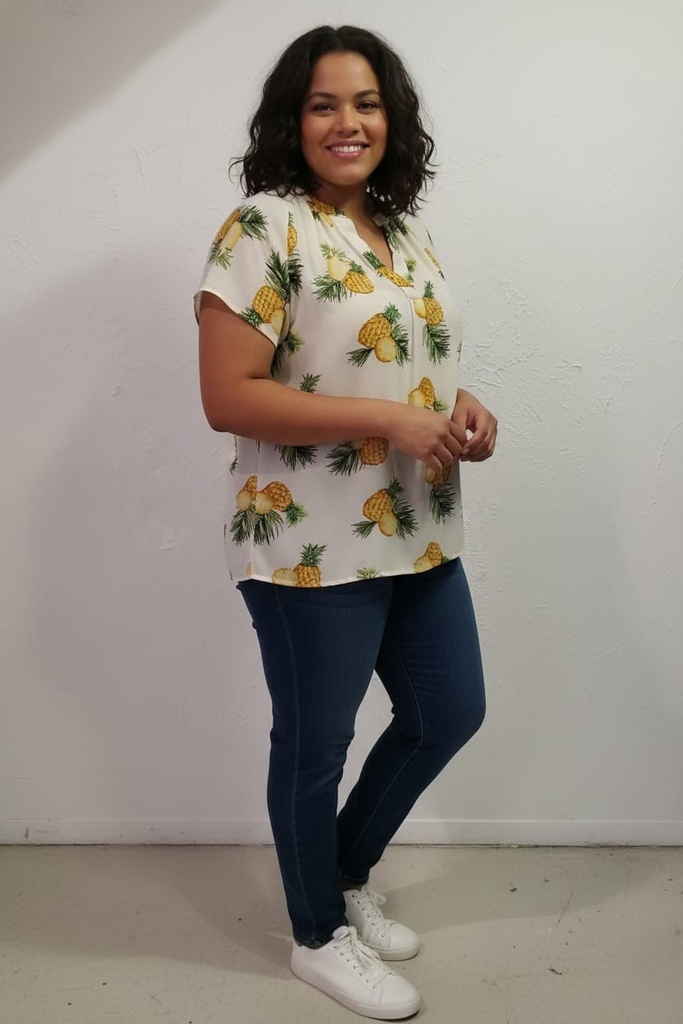 ANGELA BLUSA MUJER BEIGE C/PIÑA