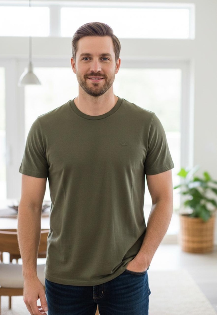 HOLLISTER CAMISETA VERDE O. VB85391507VO