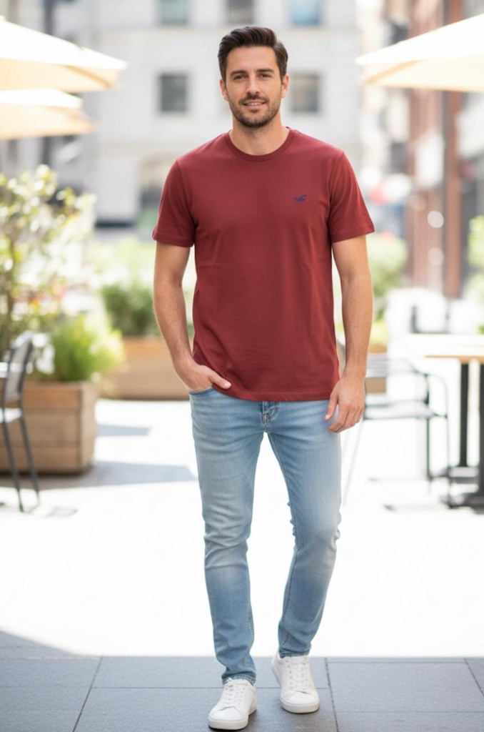 HOLLISTER CAMISETA OCRE HOMBRE VB89168749