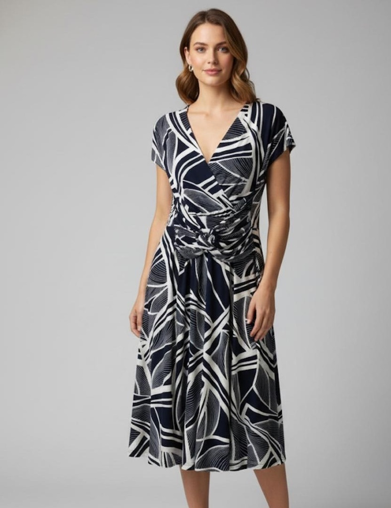 SANDRA DARREN VESTIDO AZUL-BLANCO MUJER