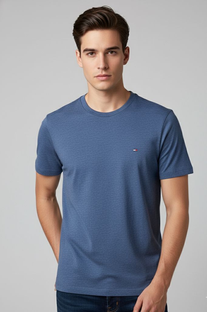 TOMMY CAMISETA AZUL M. HOMBRE
