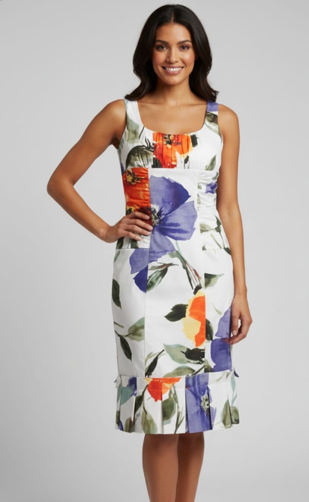 DONNA RICCO VESTIDO MUJER BLC-FLORES