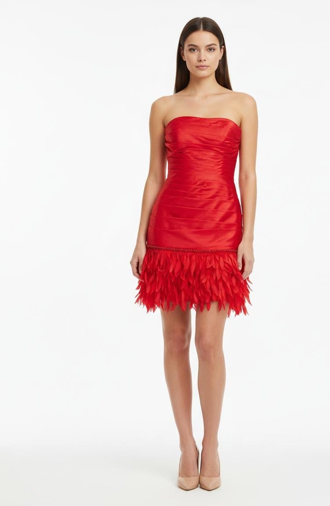 JS VESTIDO MUJER ROJO