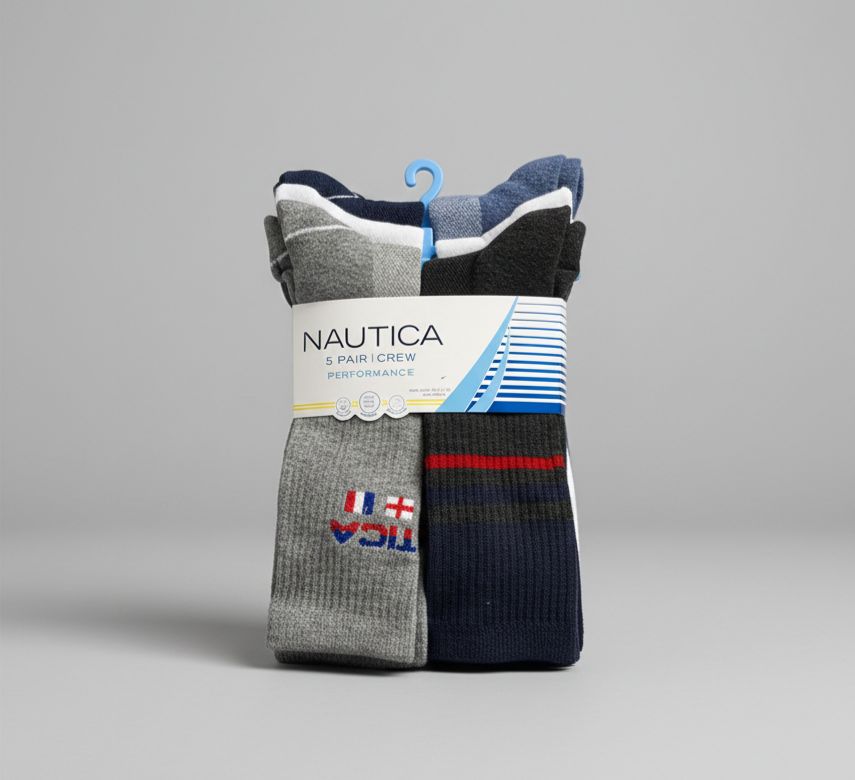 NAUTICA CALCETINES ALTOS 6PZS COLORES