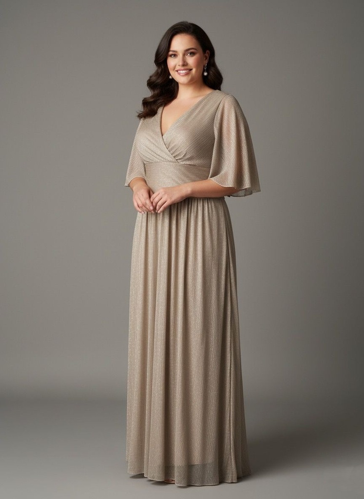 SLNY VESTIDO L. CHAMPANG BRILLANTE