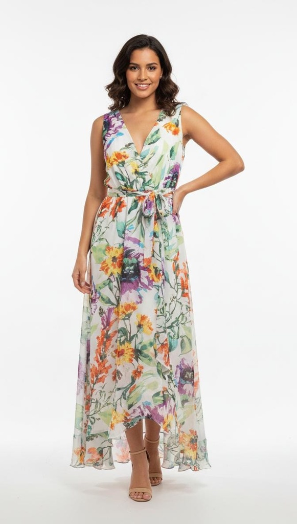 SLNY VESTIDO MUJER BLANCO FLRS CLRS