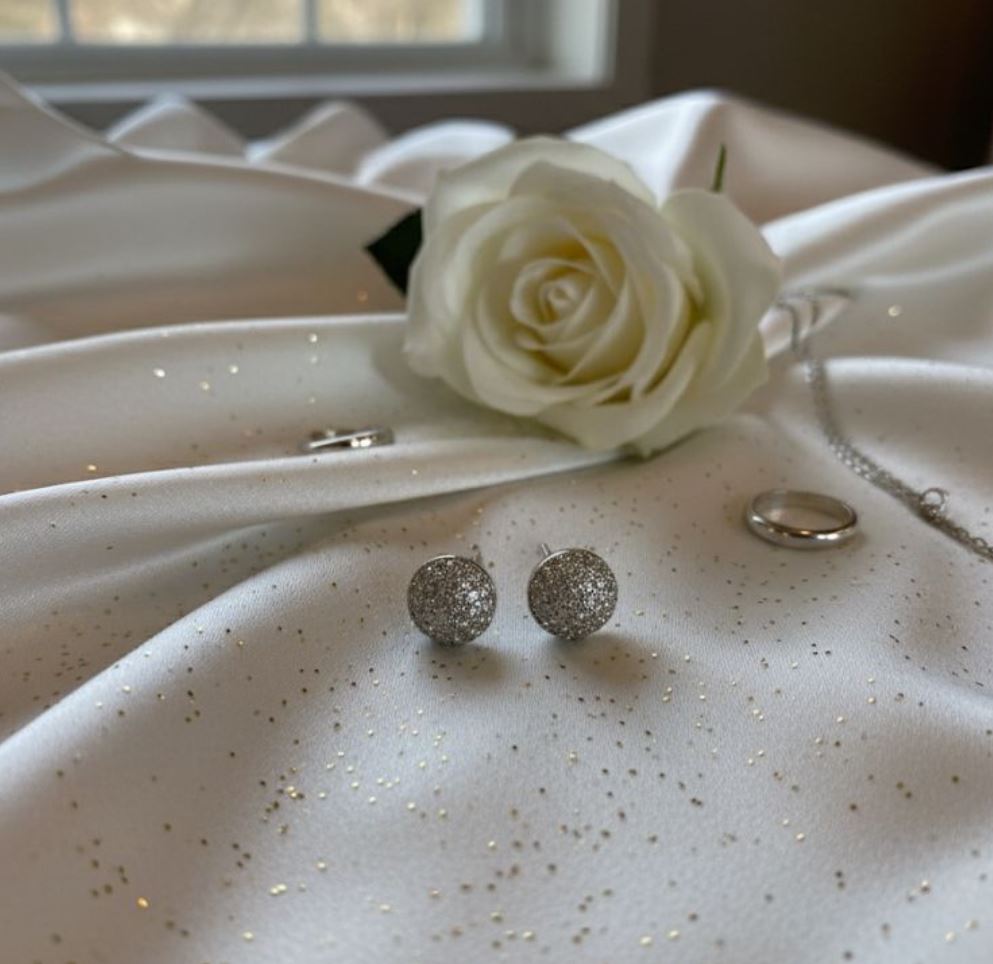 ARETES BRILLANTES PLATA