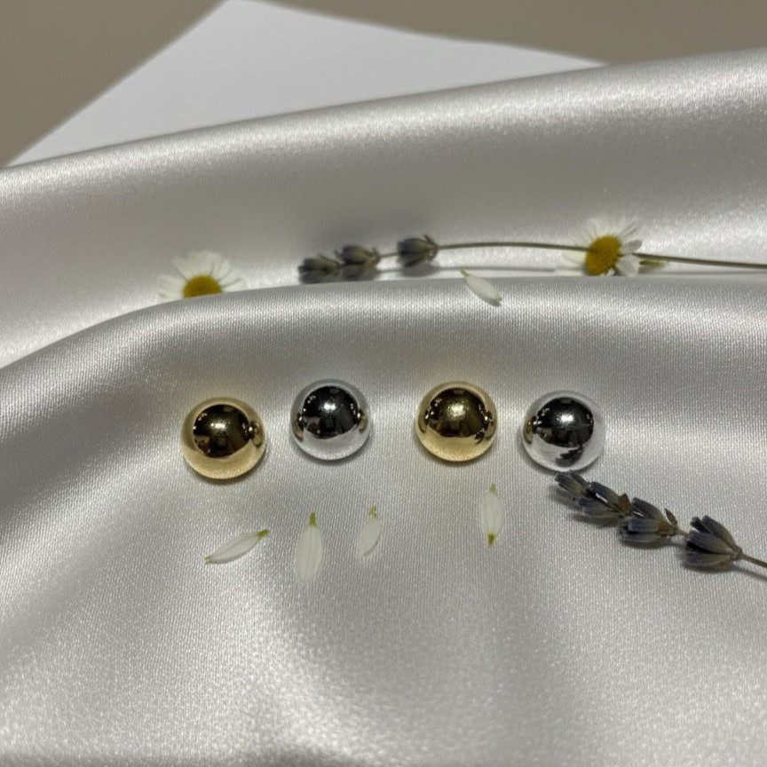 ARETES ENCHAPE PLATEADO MED.