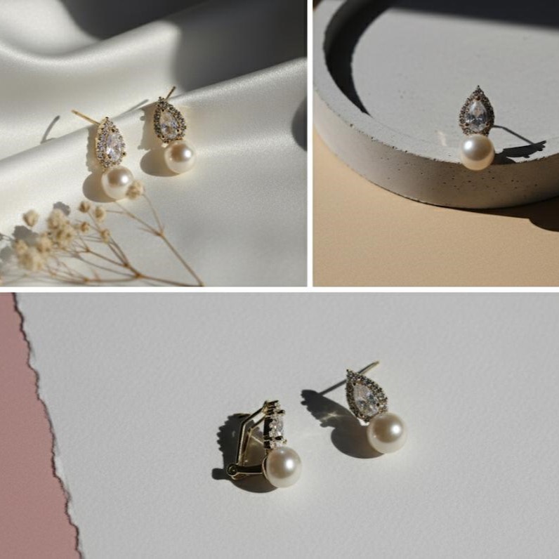 ARETES ENCHAPE DRD-BRILLANTE-PERLA