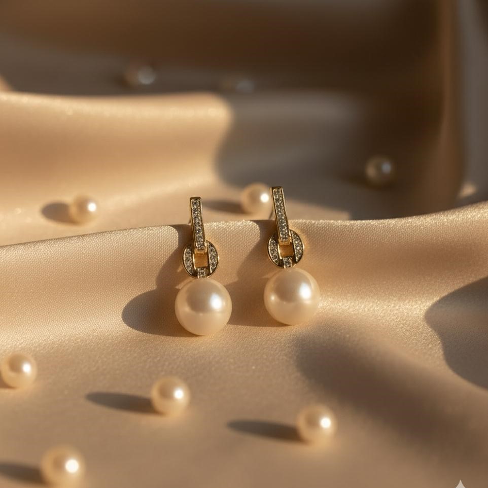 ARETES ENCH. GUINDAR C/ PERLA