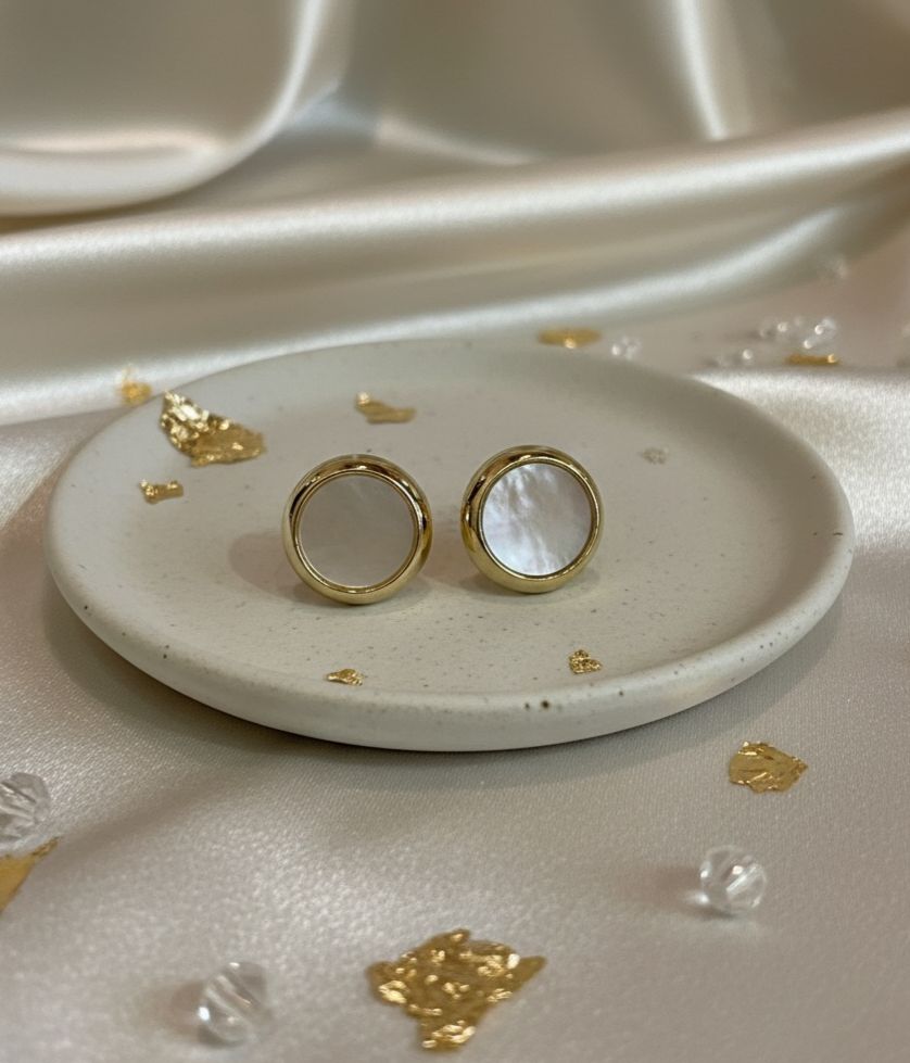 ARETES ENCHAPE DRD PERLA REDONDO