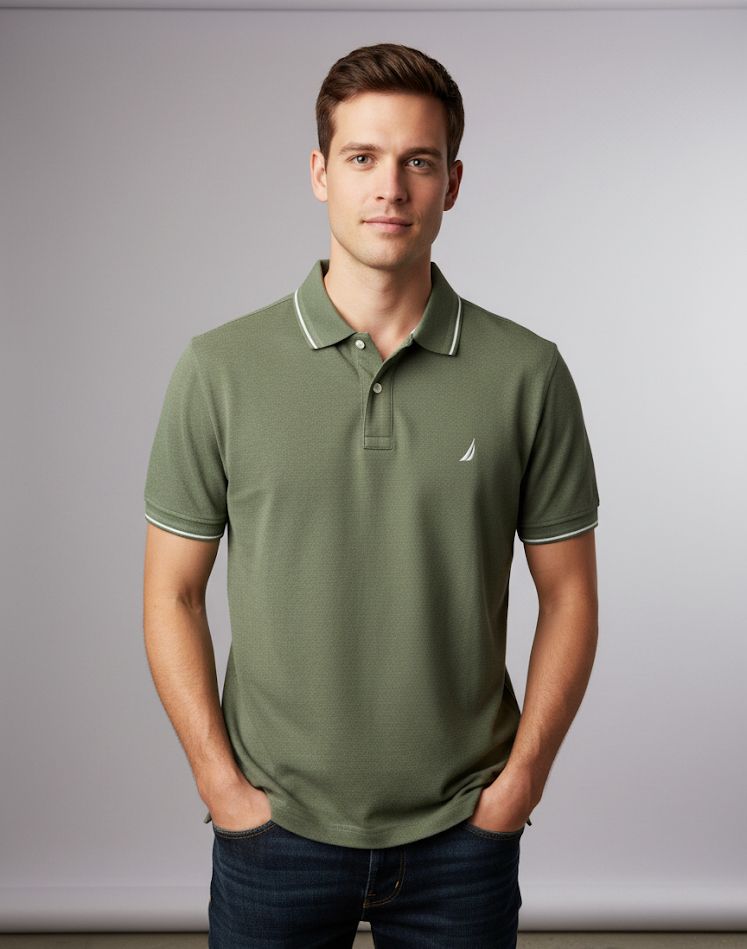 NAUTICA CAMISETA VERDE OLIVO VERDE